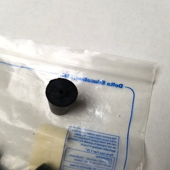 Delta Education Laboratory Rubber Stopper Set Size 2.5 NEW 3mm Hole Pack of 10 - Picture 5 of 5